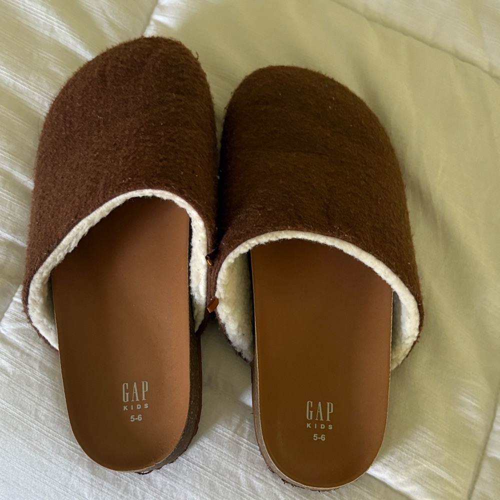 GAP Kids Brown Plush Slippers